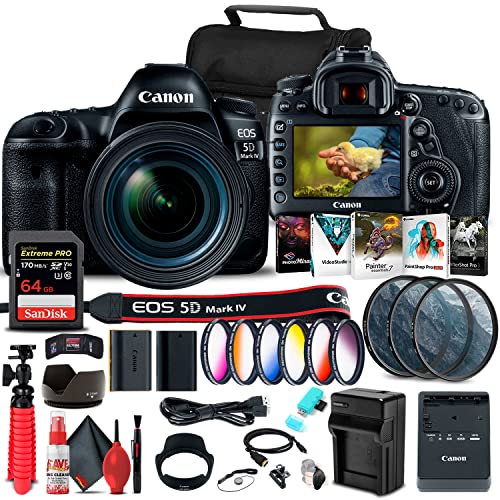 Canon EOS 5D Mark IV DSLR con lente 24-70mm y kit