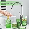 Amazon.com: Forest Green Bathroom Accessories Set 5 Pcs, Lotion Soap ...