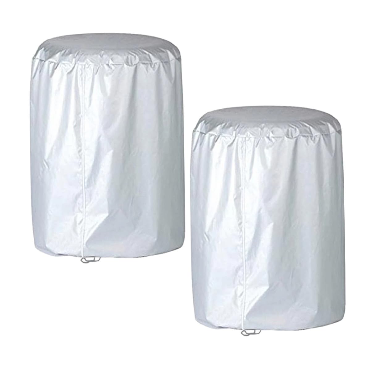 2 Piezas Cubiertas para Neumáticos de Remolque Impermeables Resistentes al Agua Sol para Camiones SUV Autocaravanas Protegen Ruedas de Nieve y Rayos UV Plata
