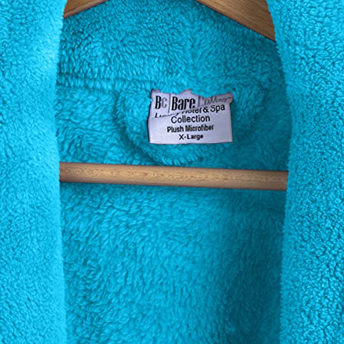 Bc Bare Cotton Kids Microfiber Fleece Shawl Robe - Girls - Turquoise - Large #TOP4