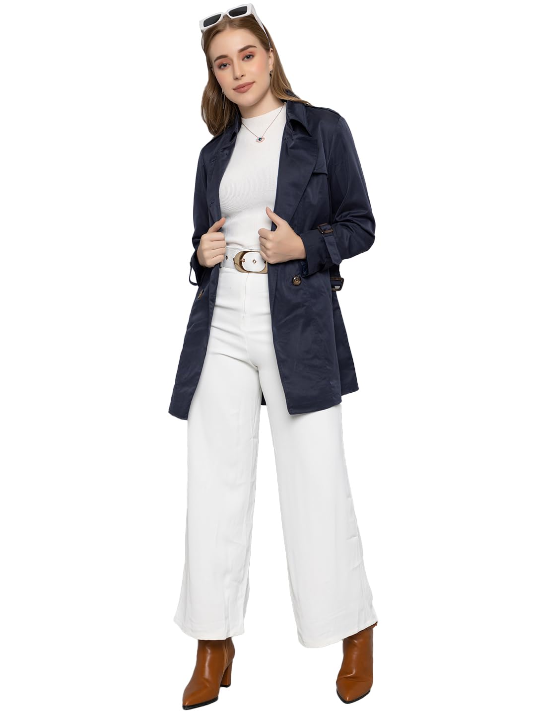 CHKOKKOWomen Semi Winter Wear Trench Coat