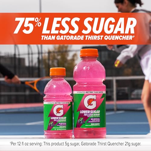 Gatorade Lower Sugar Sports Drink, Lemonade, 20 fl oz Bottles, (6 Pack) - image 5