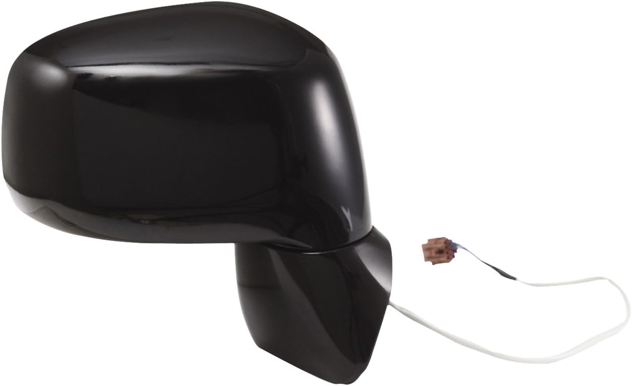 Passenger Side Mirror for Nissan Versa Hatchback, Versa Sedan, Black, Foldaway, Power