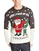 3 Santas Men's Touch My Elf Ugly Christmas Sweater