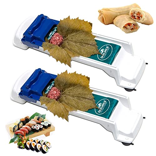 ALHWXCH2 Gemüse Fleisch Roller 2 Stück Sarma Maschine Weinblätter Blatt Rollmaschine Roll Werkzeug Leaf Maker Sushi Gefüllt Traube Kohlblatt Walzmaschine für Küche Picknick Anfänger Kinder Cover