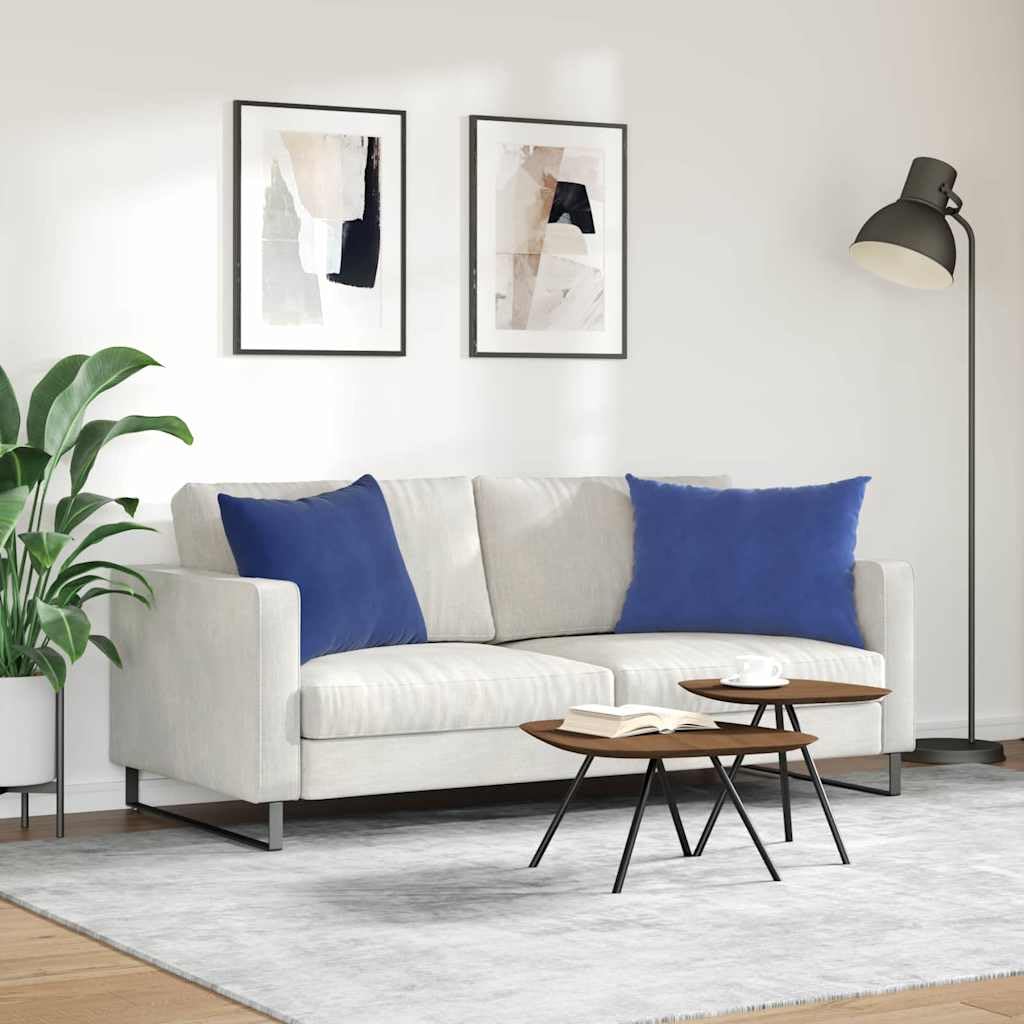Cuscino Divano 2 Pezzi Blu Polizia 70x50cm Tessuto a Coste, Imbottito e Morbido, Ergonomico per Soggiorno, Ufficio, Sala da Pranzo, con Rivestimento Sfoderabile, Lavabile, Antiscivolo
