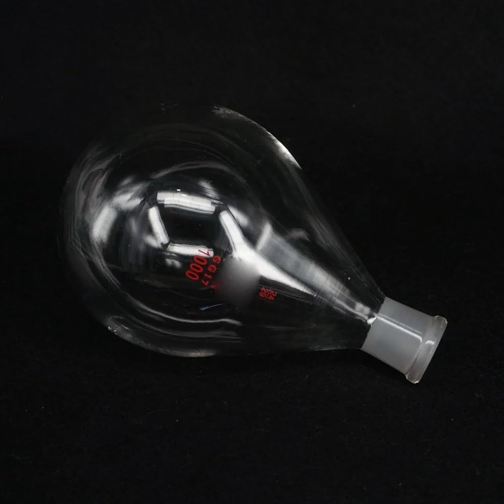 Matraz de vidrio de alto contenido en borosilicato Matraz de fondo redondo con evaporador rotatorio, junta 24/29, vidrio de borosilicato, 25-1000 ml(500ml)