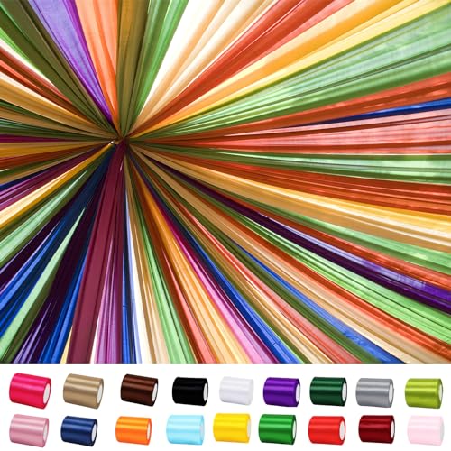 Wide Red Ribbon 100mm Satin Ribbons for Gift Wrapping,22m 3.9Inch Cake Ribbon Silk Thick Ribbons Red for Crafting,Union Jack British,Christmas,Wedding Car,Bouquets,Party,Cake Decoration - Image 4
