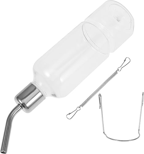 Miniatura 6 de VILLCASE Dispensador de agua colgante, alimentador de agua para loros para perros, dispensador automático pequeño, botella de plástico para