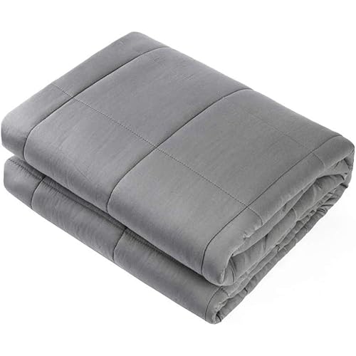Waowoo Kids Weighted Blanket (3 lbs 36"x48") for Restful Sleep, Premium Material with Glass Beads (Dark Gery)