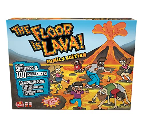 Goliath The Floor is Lava! Family Edition, Gesellschaftsspiele ab 5 Jahren, Der Boden ist Lava Familie Ausgabe, für 3 Oder Mehr Spieler