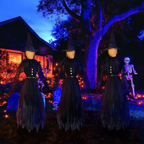 NaLiViSl Halloween Decorations Outdoor, 4.9 FT Set of 3 Witches の商品画像 6