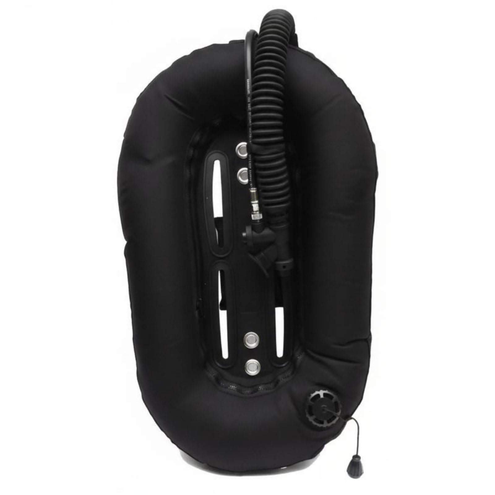 Aile de Plongée Nylon Compensateur de Flottabilité Donut Wing Gilet Stabilisateur Cellule d'air Gonflage Rapide 25lbs et 30lbs Air Fluide Adaptée , Noir