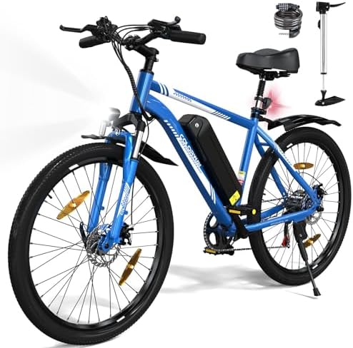 COLORWAY Bicicleta Eléctrica 26” para Adultos, Motor 25...