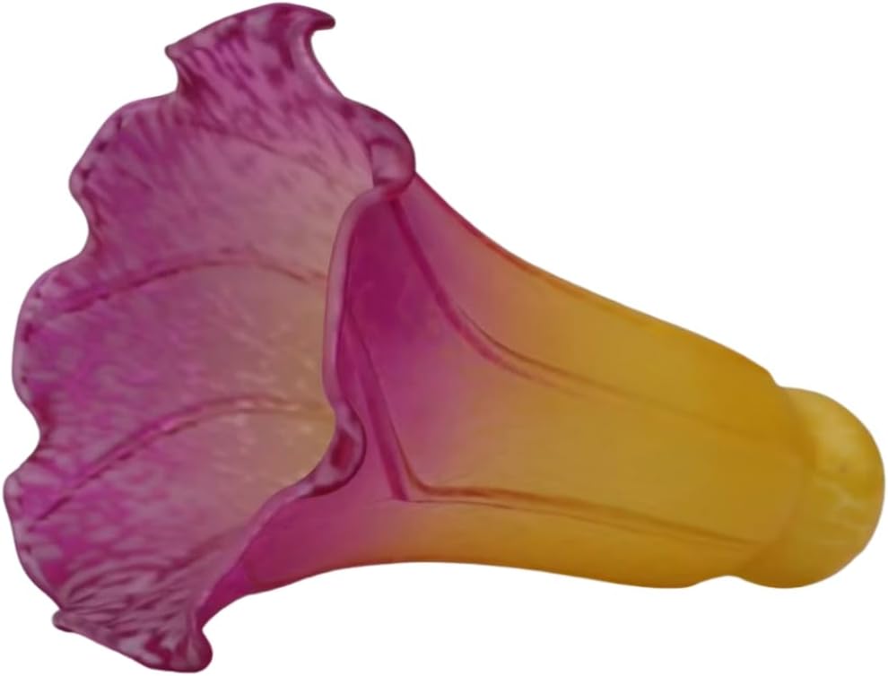 Lily flower tulip glass lampshade, replacement of vintage glass lampshades for table lamps, pendant lamps, wall lamps, and floor lamps.Opening l.D. 1.26'xO.D. 1.5 (Violet)