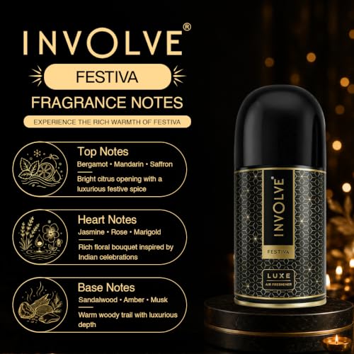 Image of Involve Luxe - Festiva Automatic Room Fresheners Refill Pack | 2200 Sprays Guaranteed | Lasts up to 60 Days (225ml) | Automatic Home Fresheners | Long Lasting Fragrance