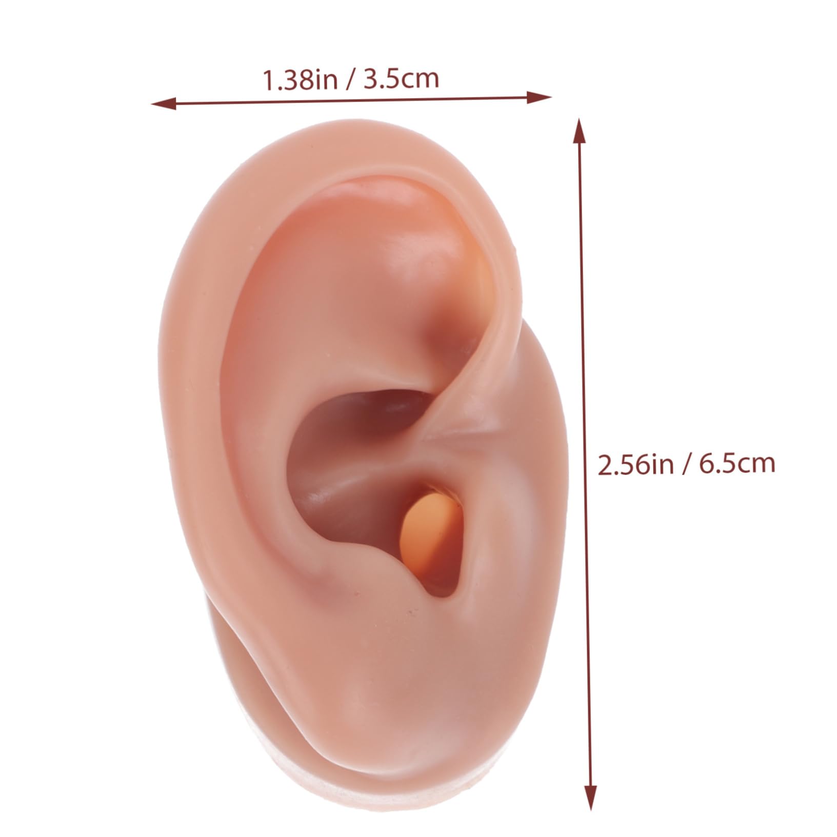 OHPHCALL Human Ear Model for Piercing Practice Soft Silicone Fake Ear Beauty Shop Jewelry Display Prop