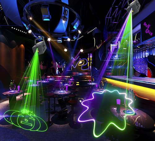 Image of 3W RGB Full Color Stage Lights DJ Disco 3D Animation Stage Beam Lights with APP /DMX for Party Wedding Birthday Stage Event Lighting Show
