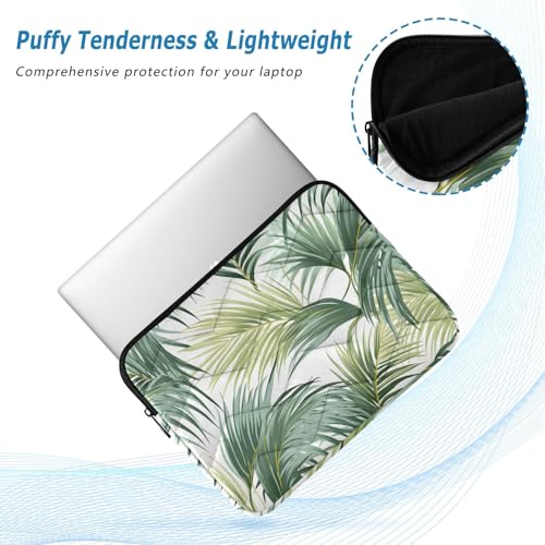 Funda para portátil 13-14 pulgadas con estampado hojas palmera blancas miniatura 5