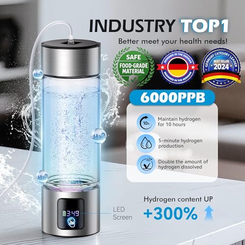 Générateur d'eau d'hydrogène 3 en 1 anti-fuite avec verrouillage 24 heures