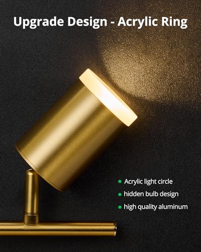 Bojim 6 Light Gold Track Lighting Kit, Modern LED Track Lighting Fixtures Ceiling, Flexibly Rotatable LED Light Head with Acrylic Ring, Kitchen Ceiling Spot Light(GU10 Socket, Bulbs Not Included) - Image 4