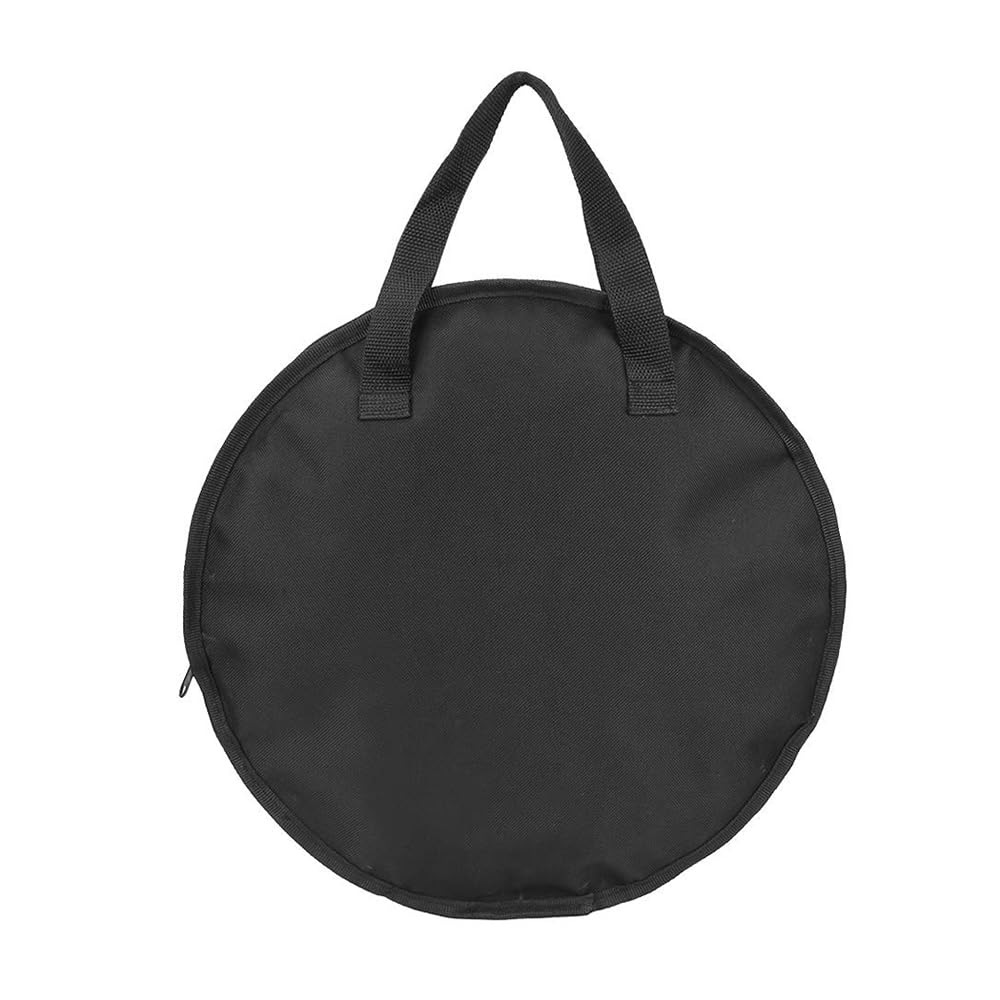 VOANZO 12 Inch Drum Practice Pad Bag with Handle Black Oxford Cloth Drum Pad Carrying Case Durable and Protective Drumming Accessory