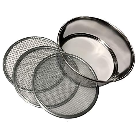 Joshua Roth 6103M 8" Diameter Stainless Steel Soil Sieve 4 PC Set Cover