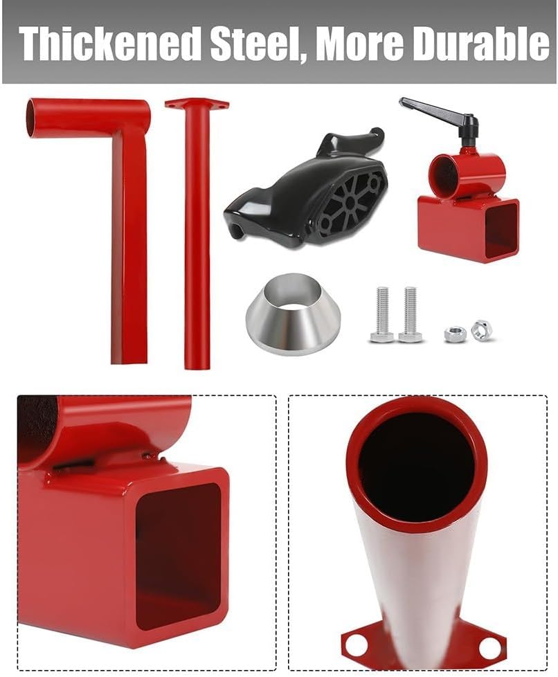 Manual Tire Changer DuckHead Kit In Steel With Tube Walls, Aluminum Handle, Centering Cone, Fits 16-21" Tires For Cars, Trucks, SUVs, ATVs, For Manual Tire Changers Up To 2" Posts For Home Or Garage