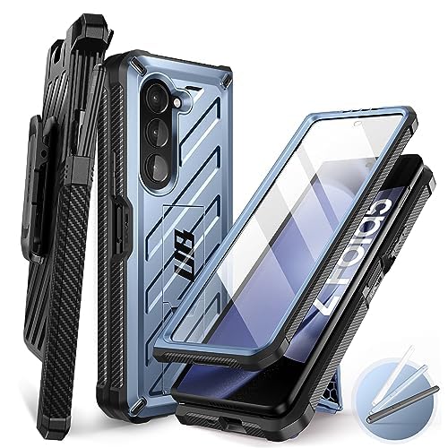 SUPCASE for Galaxy Z Fold 5 Case (Unicorn Beetle), [Belt Clip with S Pen Holder] [Built-in Screen Protector & Stand] Heavy Duty Shockproof Protective Rugged Phone Case for Samsung Fold 5, Ti