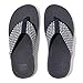 FitFlop Women's Surfa Multi-Tone Webbing Toe-Post Sandals Wedge, Midnight Navy, 6