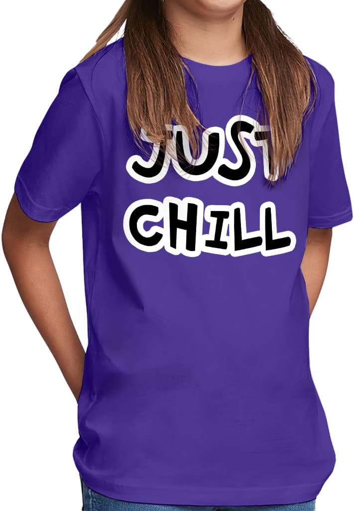 Just Chill Kids' Classic Fit T-Shirt - Positive Life T-Shirt - Quote Design Classic Fit Tee