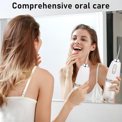 Munddusche Testsieger 2025, Munddusche Kabellos, Water Flosser 3 Modi & 4 Düsen, IPX7 Wasserdicht, für Oral Health Enthusiasten Tägliche Tiefenreinigung Reinigung auf Reisen – Bild 7