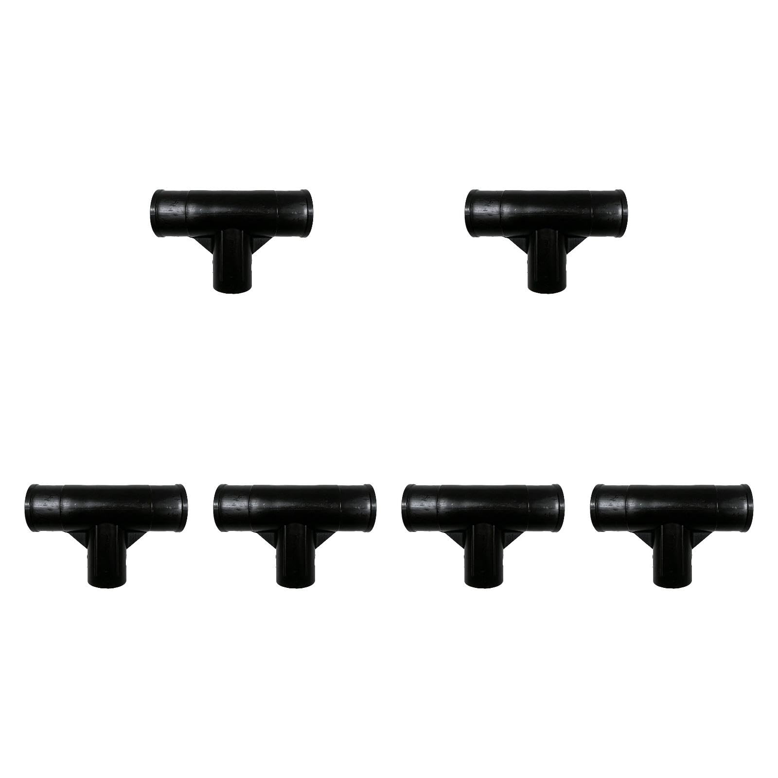 Sharplace 6 Conectores de Reparación de Marco con Junta en T para Patas Y, Accesorios para Piscinas con Marco Rectangular 28273, Negro