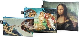 LOQI LOQI MUSEUM MICHELANGELO, BOTTICELLI, DA VINCI Zip-Etuis Portamonete, 39 cm, Multicolore (Michelangelo, Vinci)