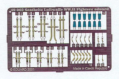 Eduard Accessories 49002 Model-Making Accessory Seatbelts Luftwaffe Ww Ii Fighter