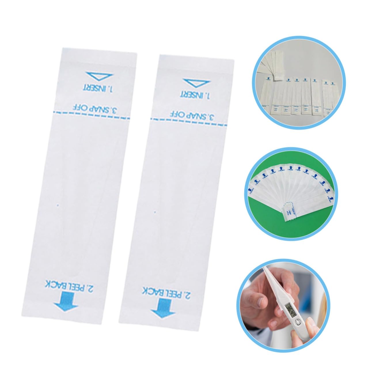 FOMIYES 500 Stck Thermometer Schutzfolien Hygienische Digitale Sondenabdeckungen Schutzkappen für Fieberthermometer Haustier Thermometer Geeignet