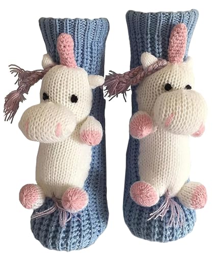 Image of Women's Non-slip Household Floor Socks Knit Casual Animals Slippers Socks Christmas Stockings Decor