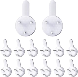 36 Pcs Plastic Non-Trace Wall Picture Hooks, Invisible Concrete Nail Hard Wall Hooks, No Damage Hanging Kit for Picture Photo Frame Hangers - White (S Size)