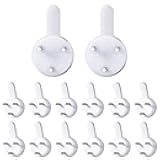 36 Pcs Plastic Non-Trace Wall Picture Hooks, Invisible Concrete Nail Hard Wall Hooks, No Damage Hanging Kit for Picture Photo Frame Hangers - White (S Size)