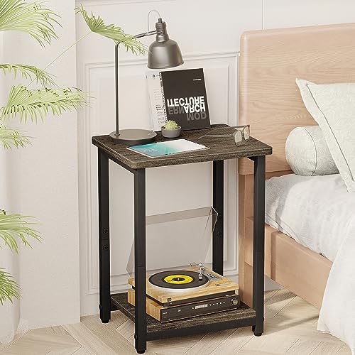 image for Fixwal Side Tables Set of 2, 2-Tier End Table, Nightstand for Living R