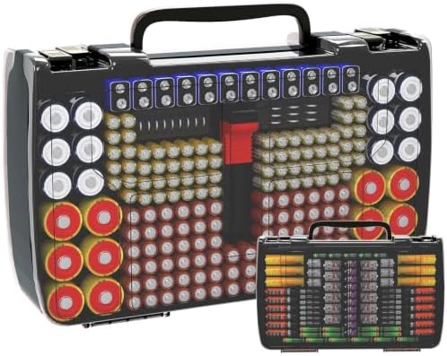 Battery Organizer Storage Case with Tester for 269 Batteries, Double Sides
