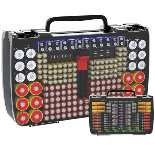 Battery Organizer Storage Case with Tester for 269 Batteries, Double Sides