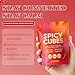Respearnint Spicy Blocks, Intimacy Gummies with Chili Pepper, Muira Puama, Maca Root, Epimedium Extract, Helps Promote Hormone Balance, Calmness and Intimacy Wellness, Peach Flavor, 60 Gummies