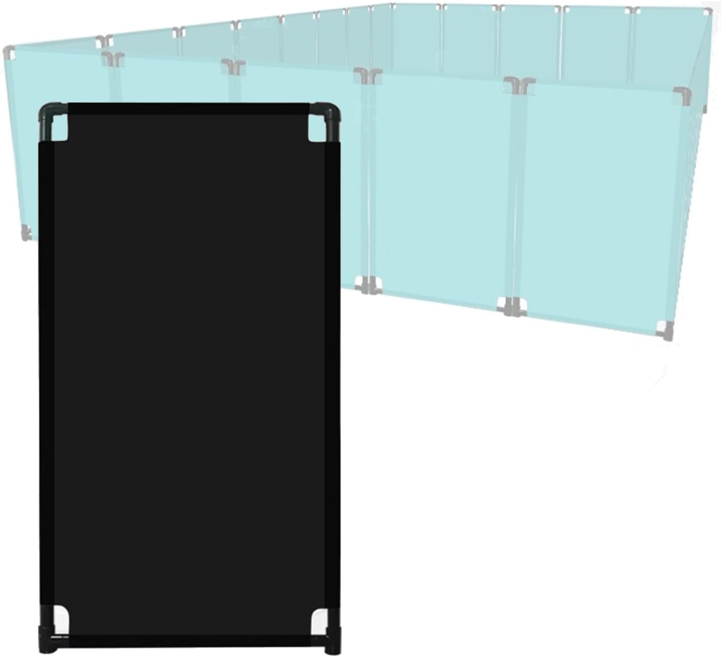 Expandable PVC Traffic Fence Panel Portable Privacy Barrier Gate Security Barricade for Airports & Train Stations Black 60x110cm 1 Piece Control Restricted Areas