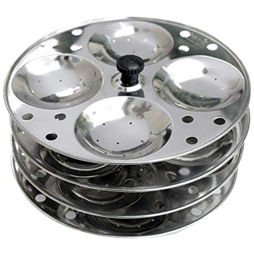 Base de inducción de acero inoxidable de 4 niveles Idli Maker utensilios de cocina Idli soporte para olla a presión Cover