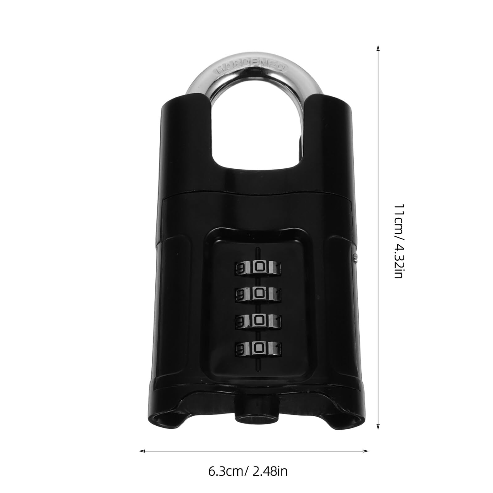 Candado de Combinación Metálico de 4 Dígitos Resistente Intemperie, con Aleación de Zinc, para Puertas Exteriores, Garajes, Almacenes y Cajas de Herramientas, y Reiniciable