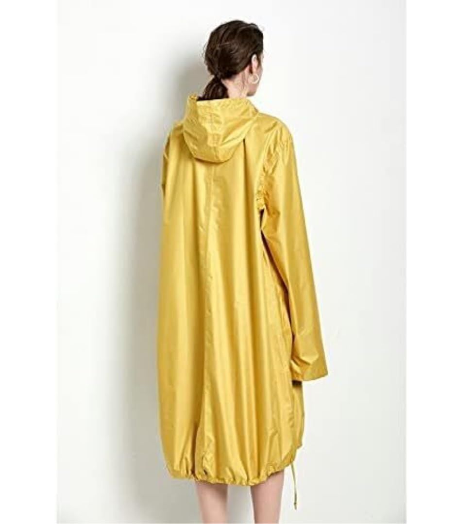 Chubasquero Chubasquero Largo Y Fino para Mujer, Ponchos De Lluvia para Mujer, Impermeables Ponchos De Lluvia Impermeables(Yellow)