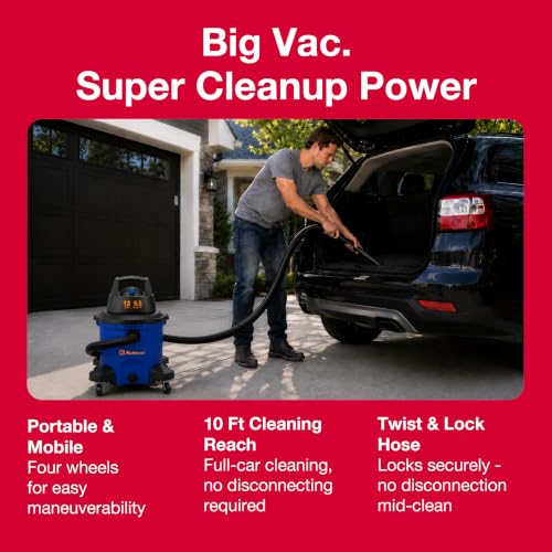 Image of Koblenz WD-12 L4 Wet Dry Vacuum Cleaner, 12 Gallon 5.5 PHP