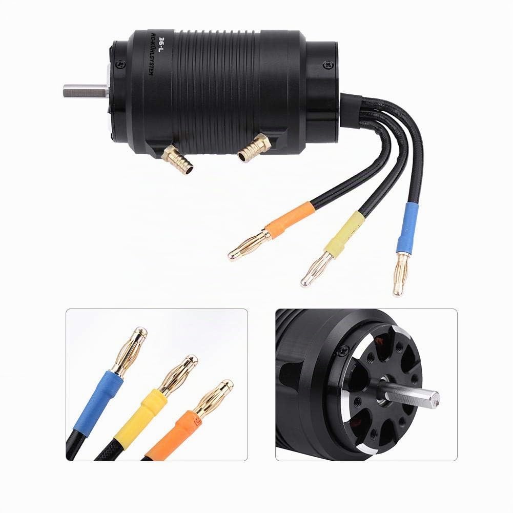 RC Motor, 3680 1800KV Motor mit RM7258 Wasserkühlung Jack Combo Teil Zubehör für 100cm RC Boot Haltbarkeit Hochtemperaturbeständigkeit