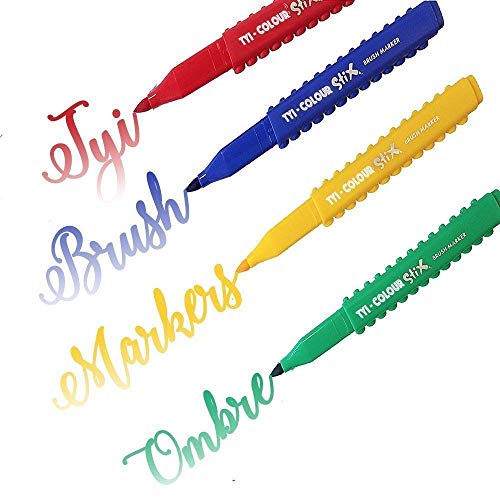Tyi Stix Marker Pens sets (Brush Tip) (Pack of 12 Markers)